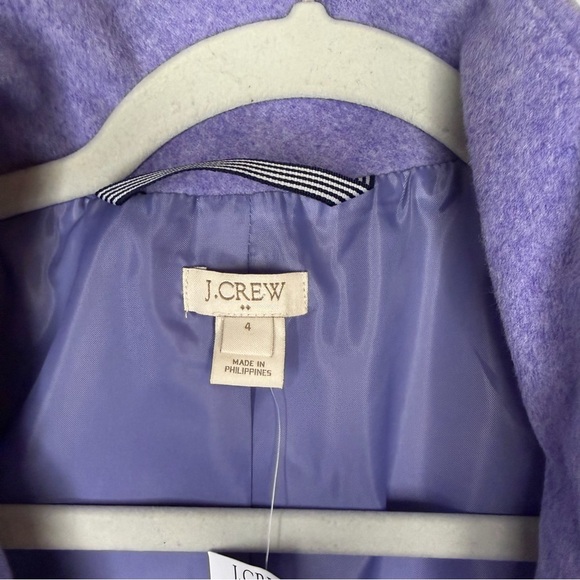 NWT J Crew Lilac Purple Wool Blend Cocoon Pea Coat - Picture 8 of 13